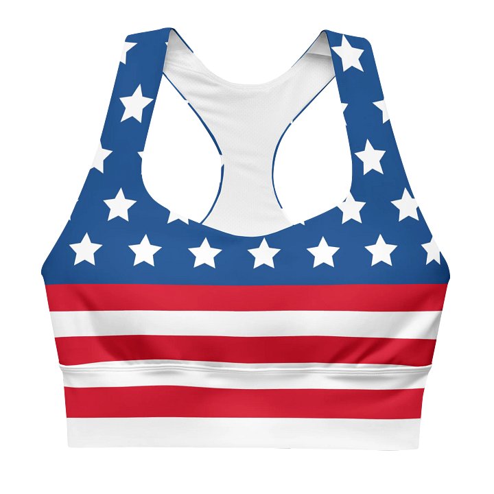 Starry Stripes Recycled Sports Bra product image (1)
