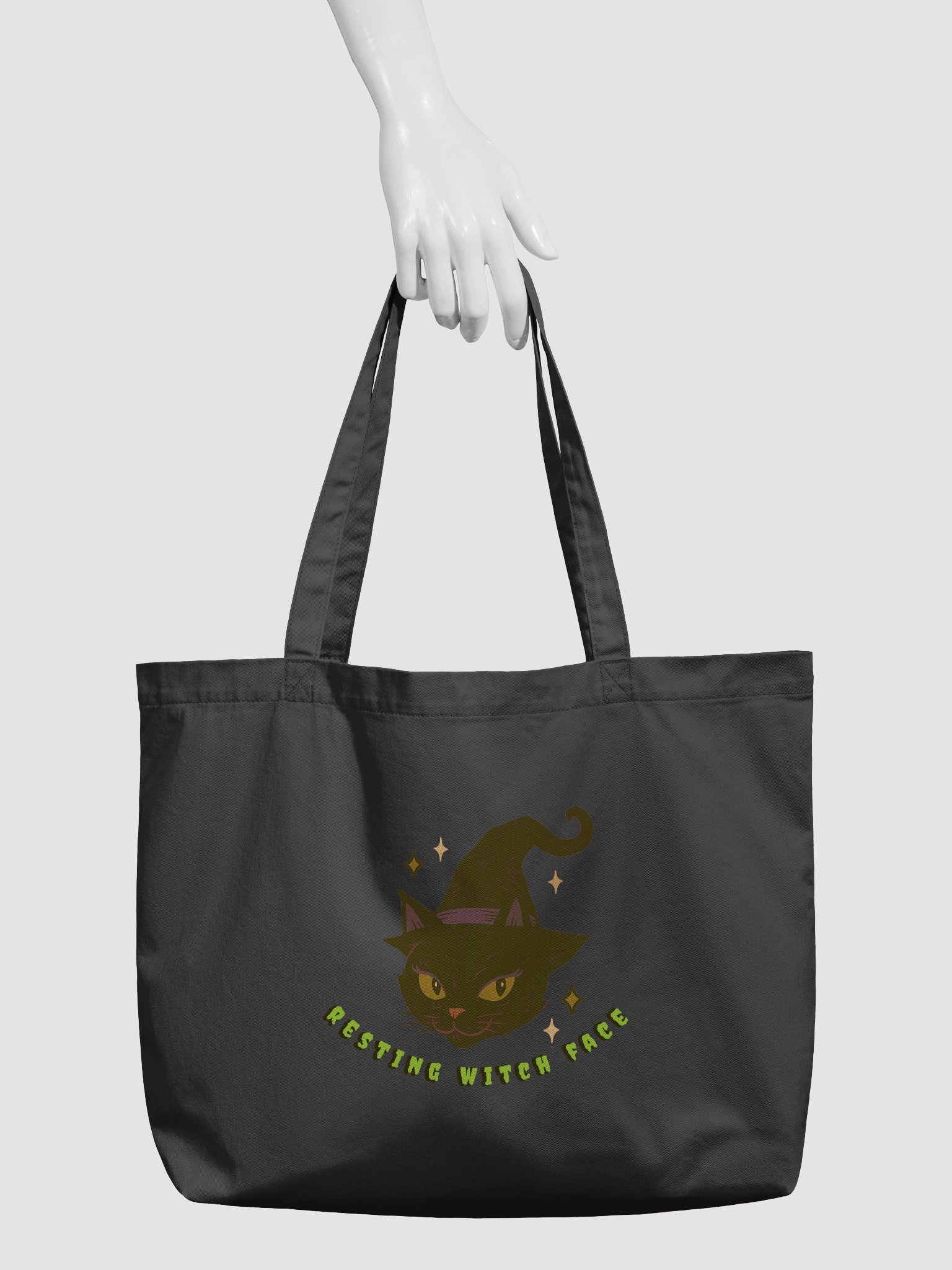 Resting Witch Face Organic Tote product image (5)