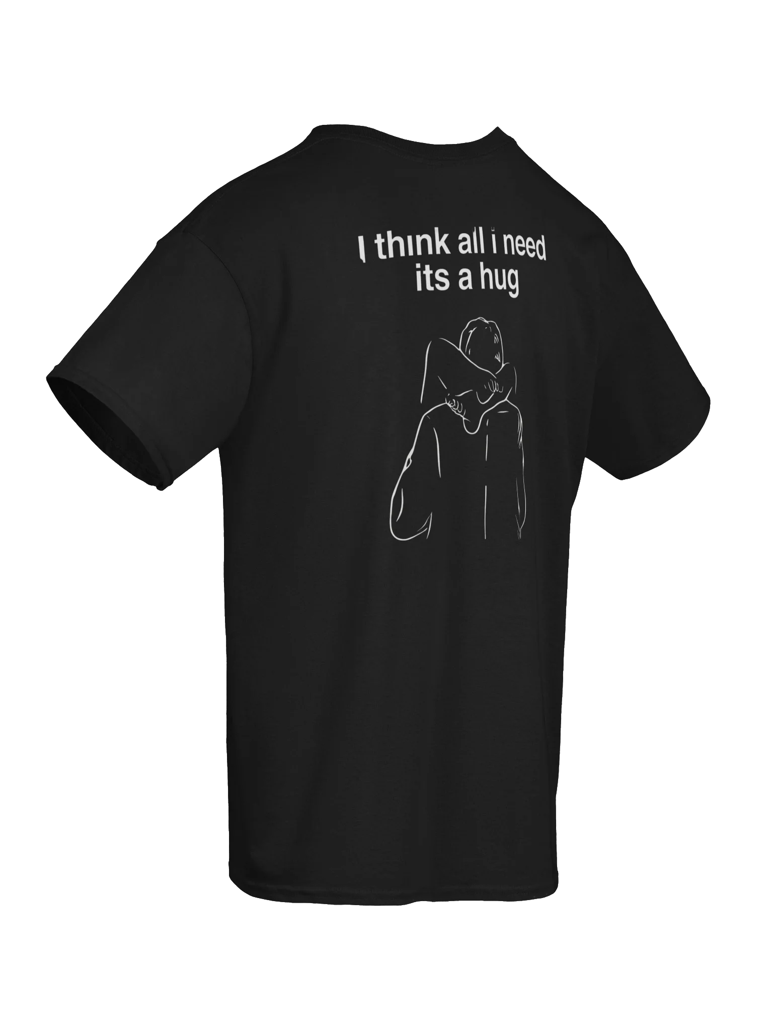 🫂 I Think All I Need Is a Hug – Minimalist Emotional Line Art Design product image (2)