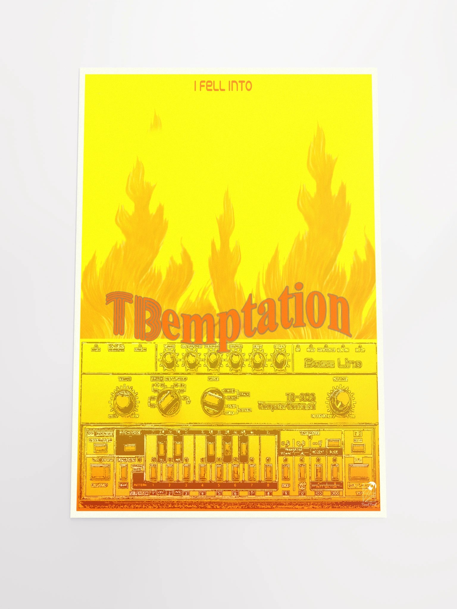 I fell into TBemptetion (tb-3-0-3 tribute) by Frank Fonik, Techno EDM Matte Paper Poster product image (1)