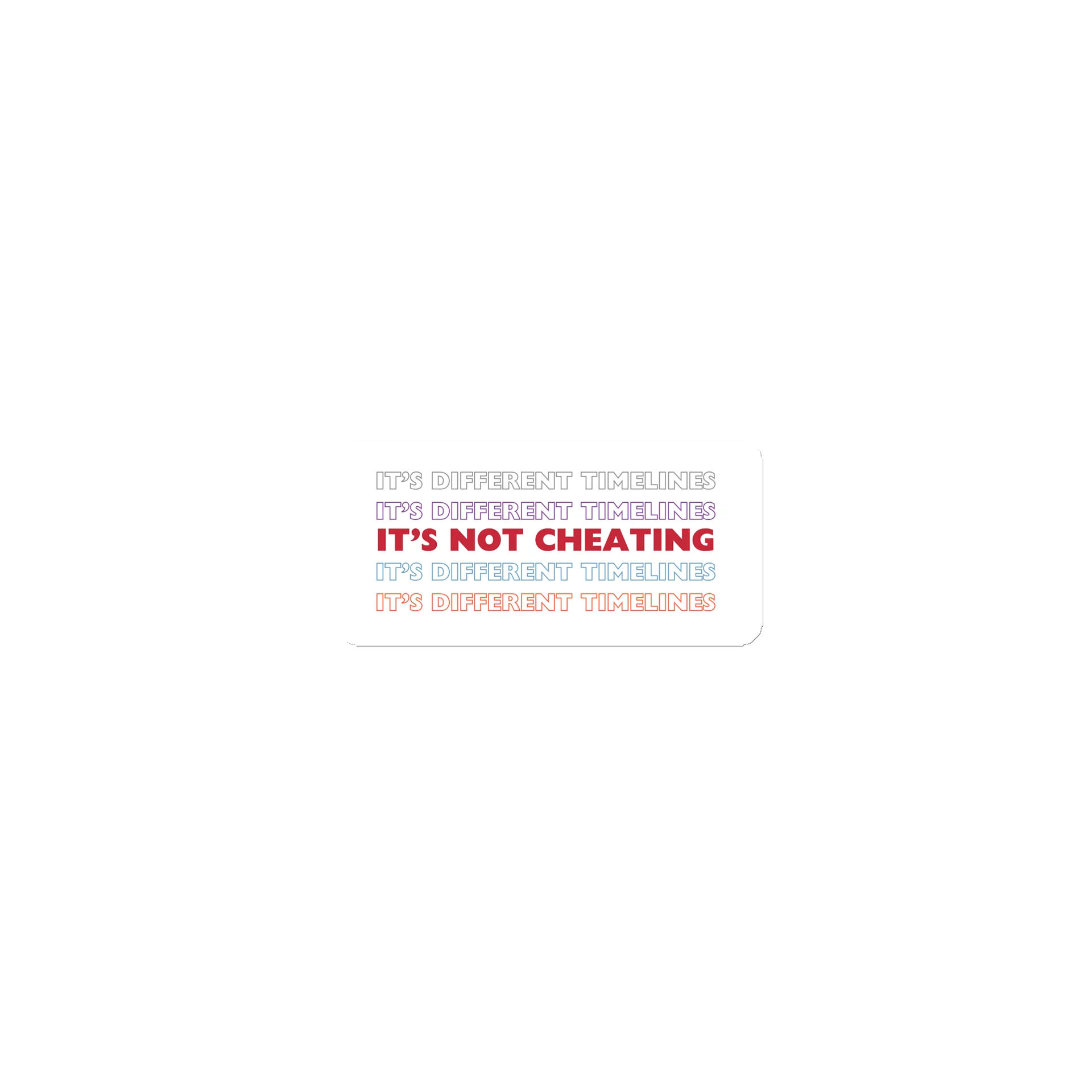 It's Not Cheating; It's Different Timelines Magnet product image (1)