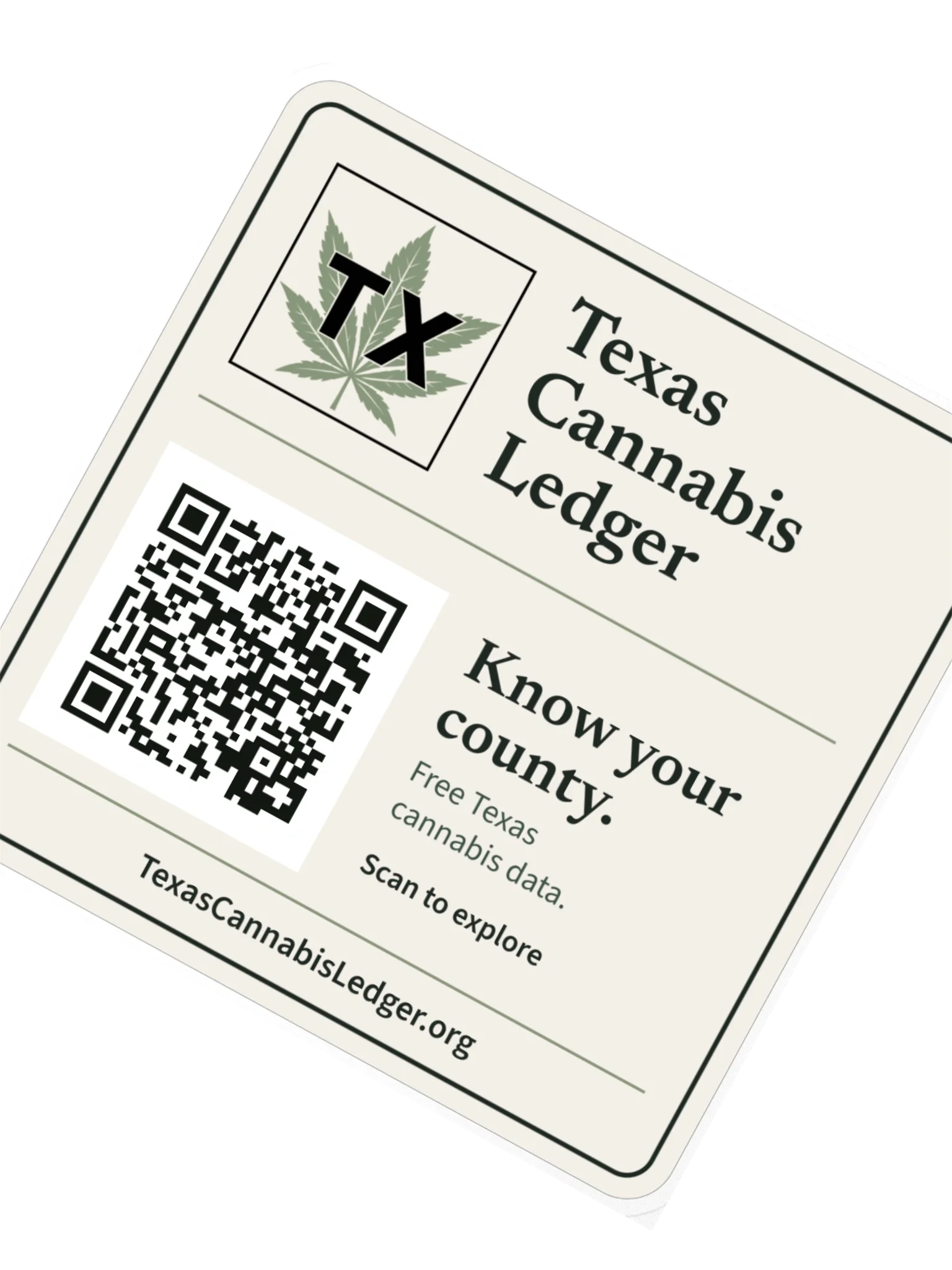Know Your County QR Sticker, view 2