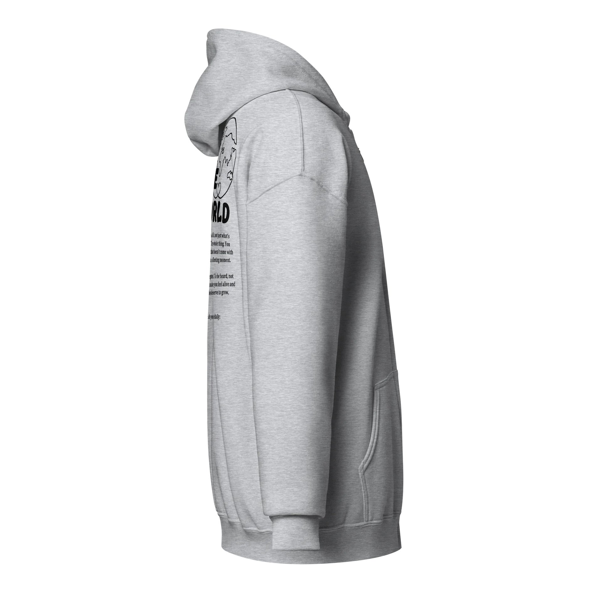 You deserve the world - zip up product image (4)