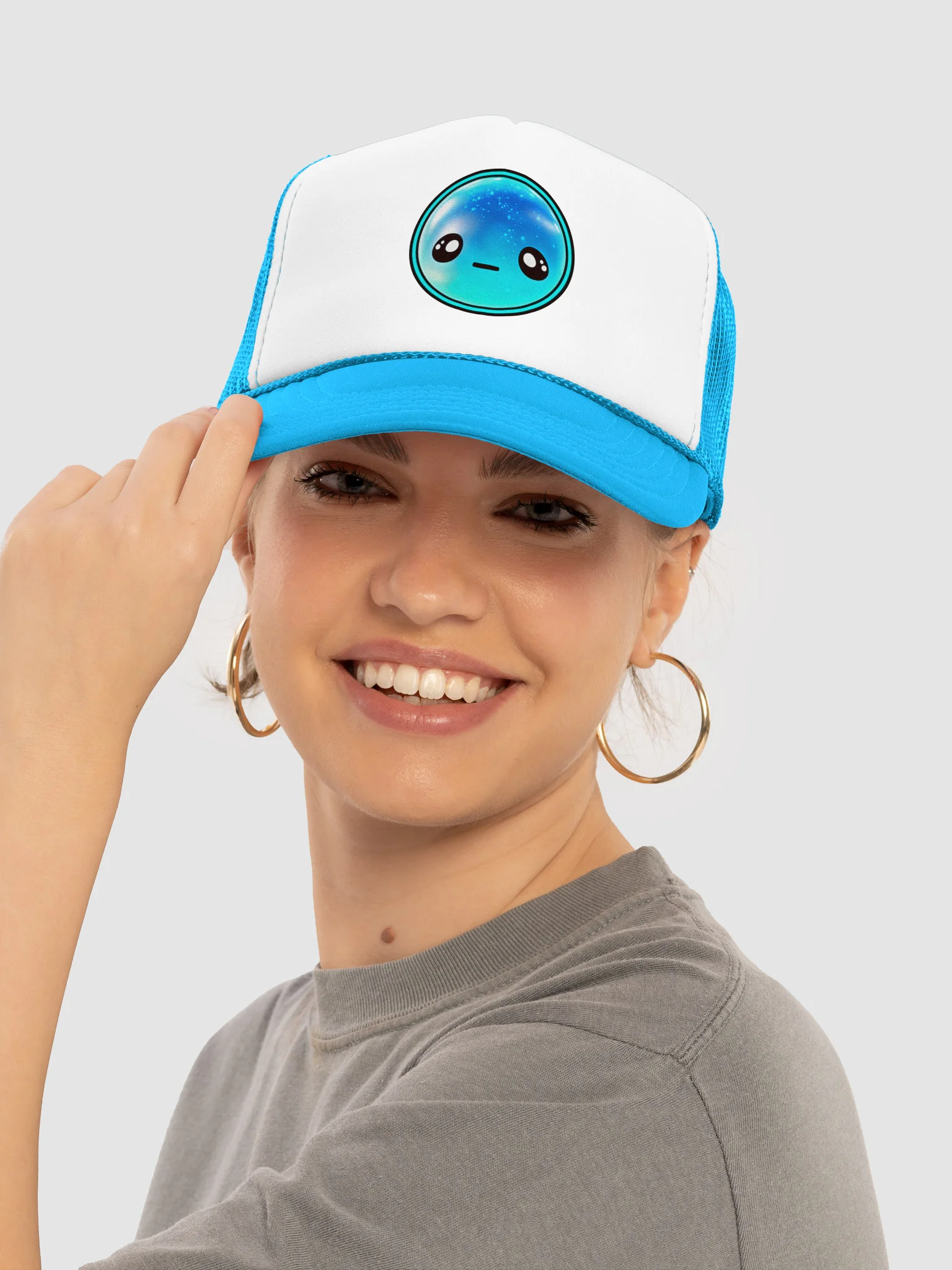 KEVBO "Team Water" Blue + White FOAM Trucker Snapback Hat product image (5)