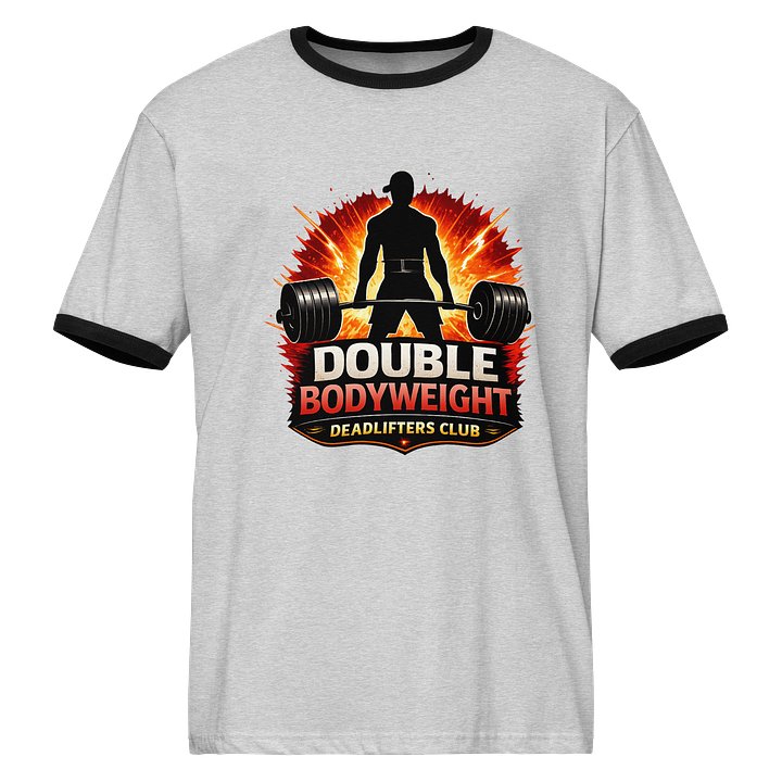 Double bodyweight deadlift male tee product image (1)