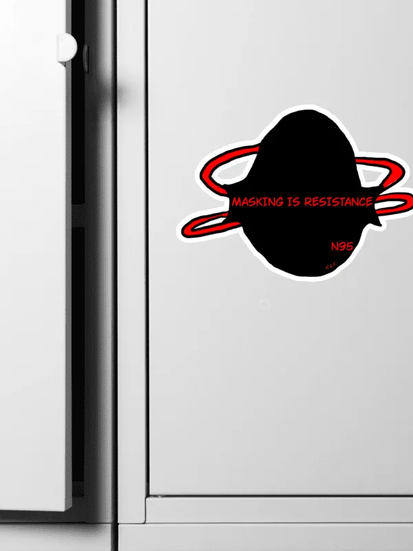 Masking Is Resistance Die Cut sticker product image (5)