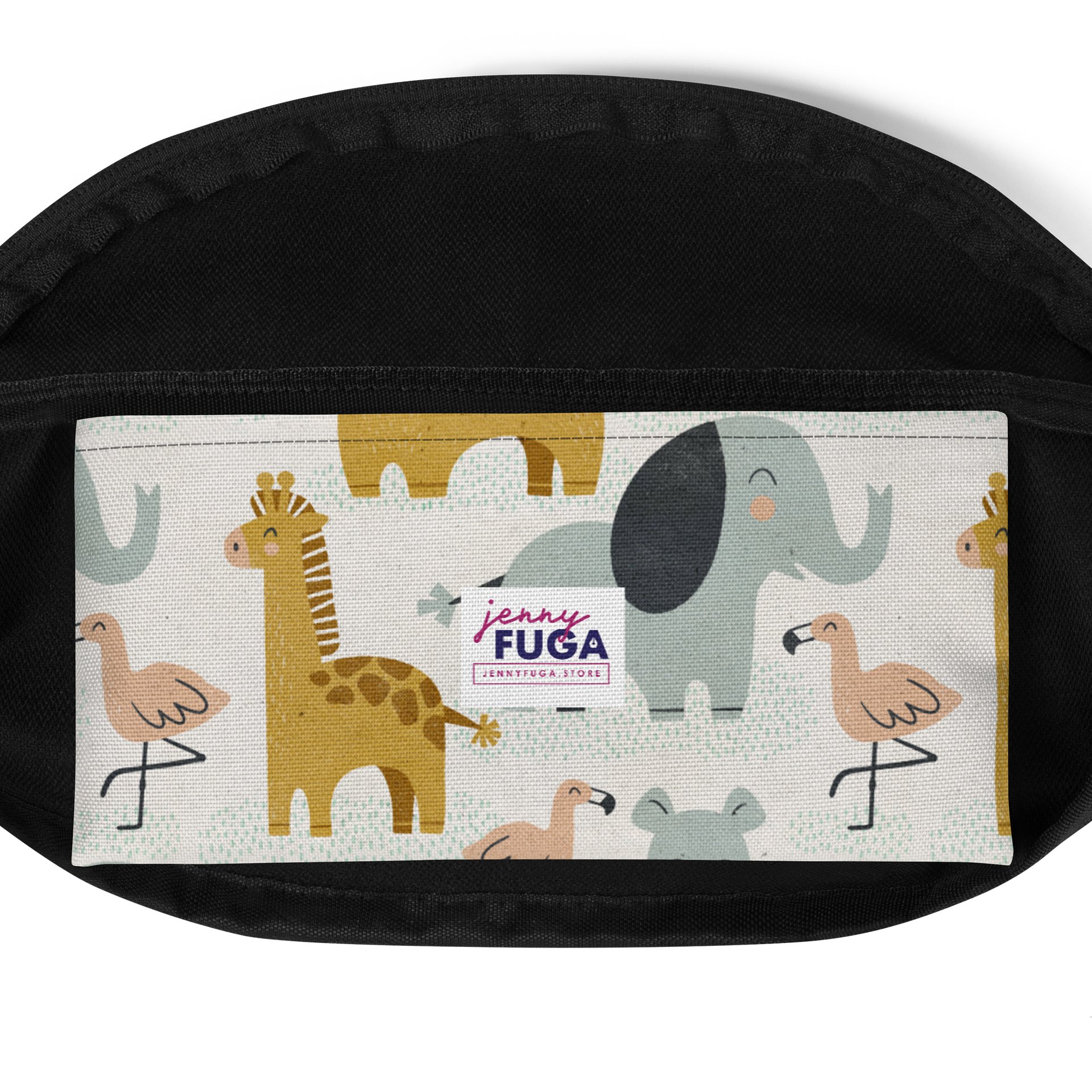 Retro Jungle Animals Canvas Fanny Pack product image (4)