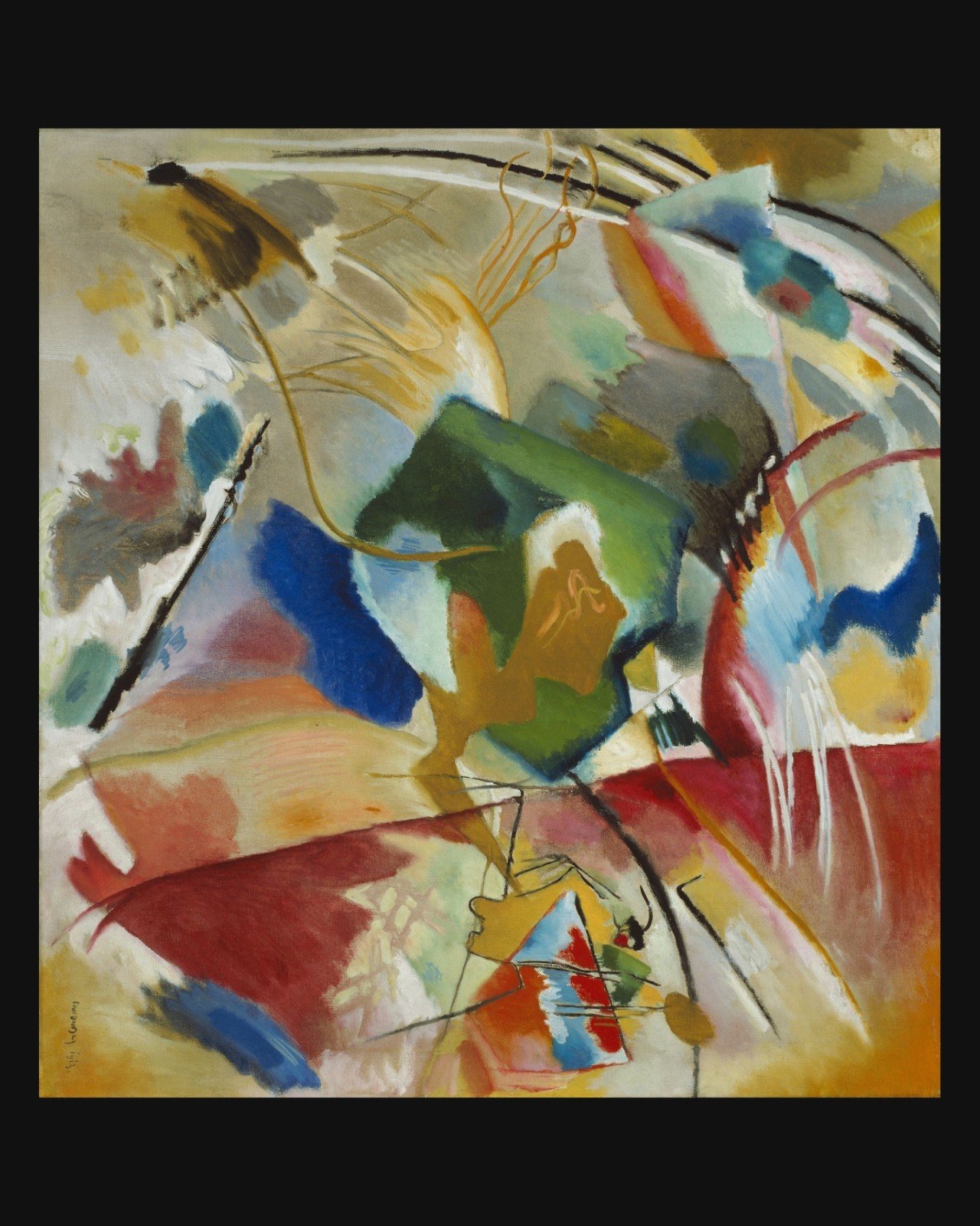Kandinsky, Painting with Green Center — Fine-Art Poster product image (1)