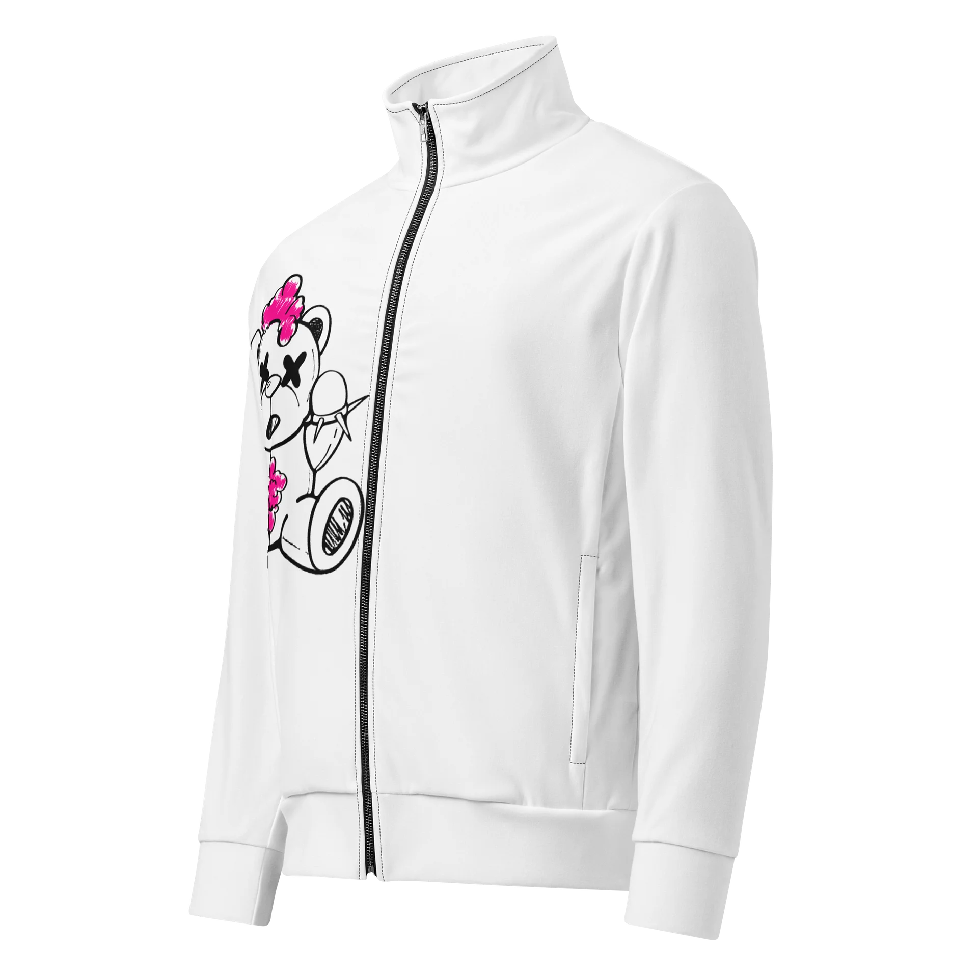 Dead Teddy Track Jacket – Zip-Up with Punk Bear Graphic product image (1)
