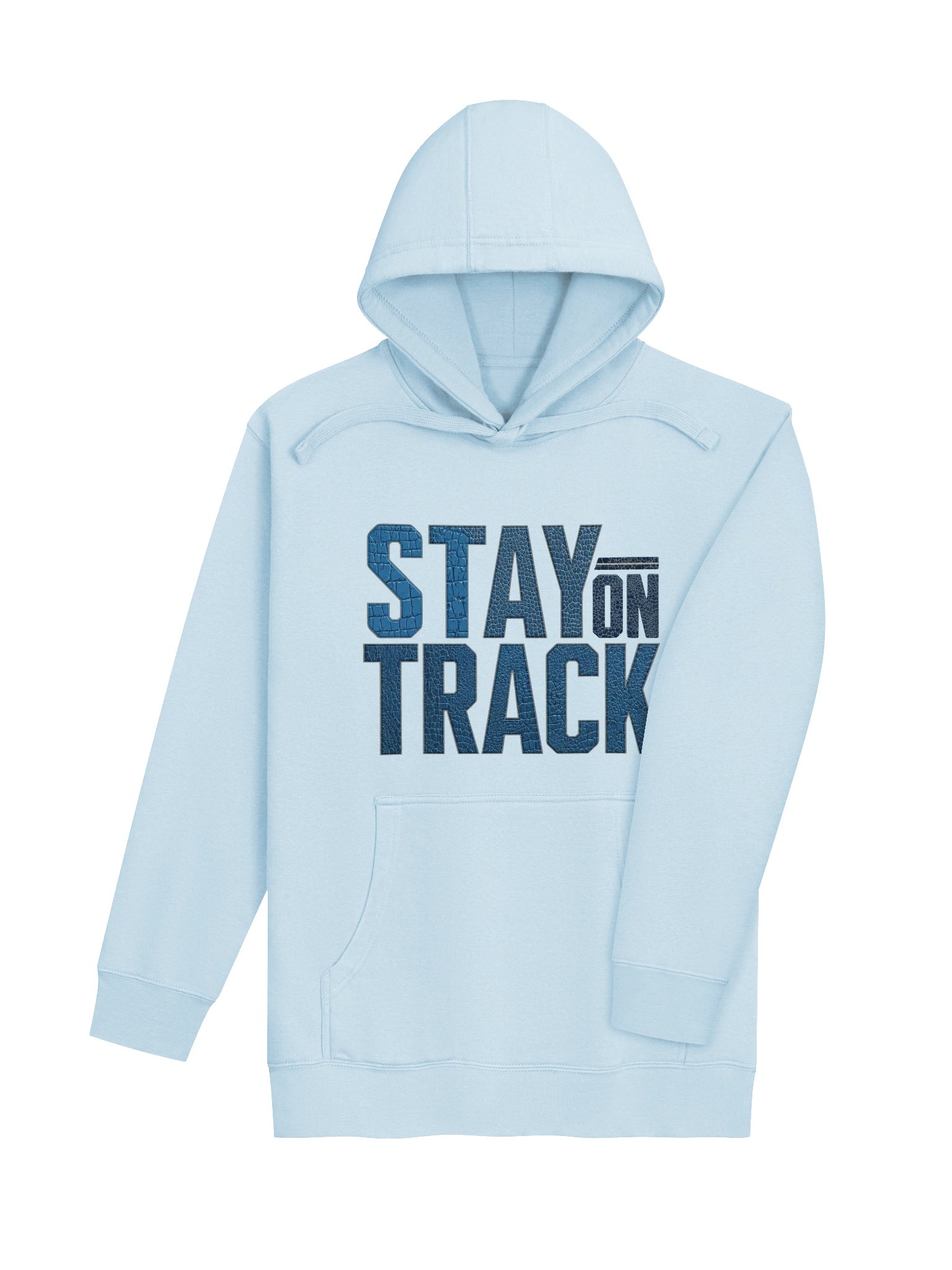 Cracked Blue Textured Hoodie - STAY ON TRACK product image (4)