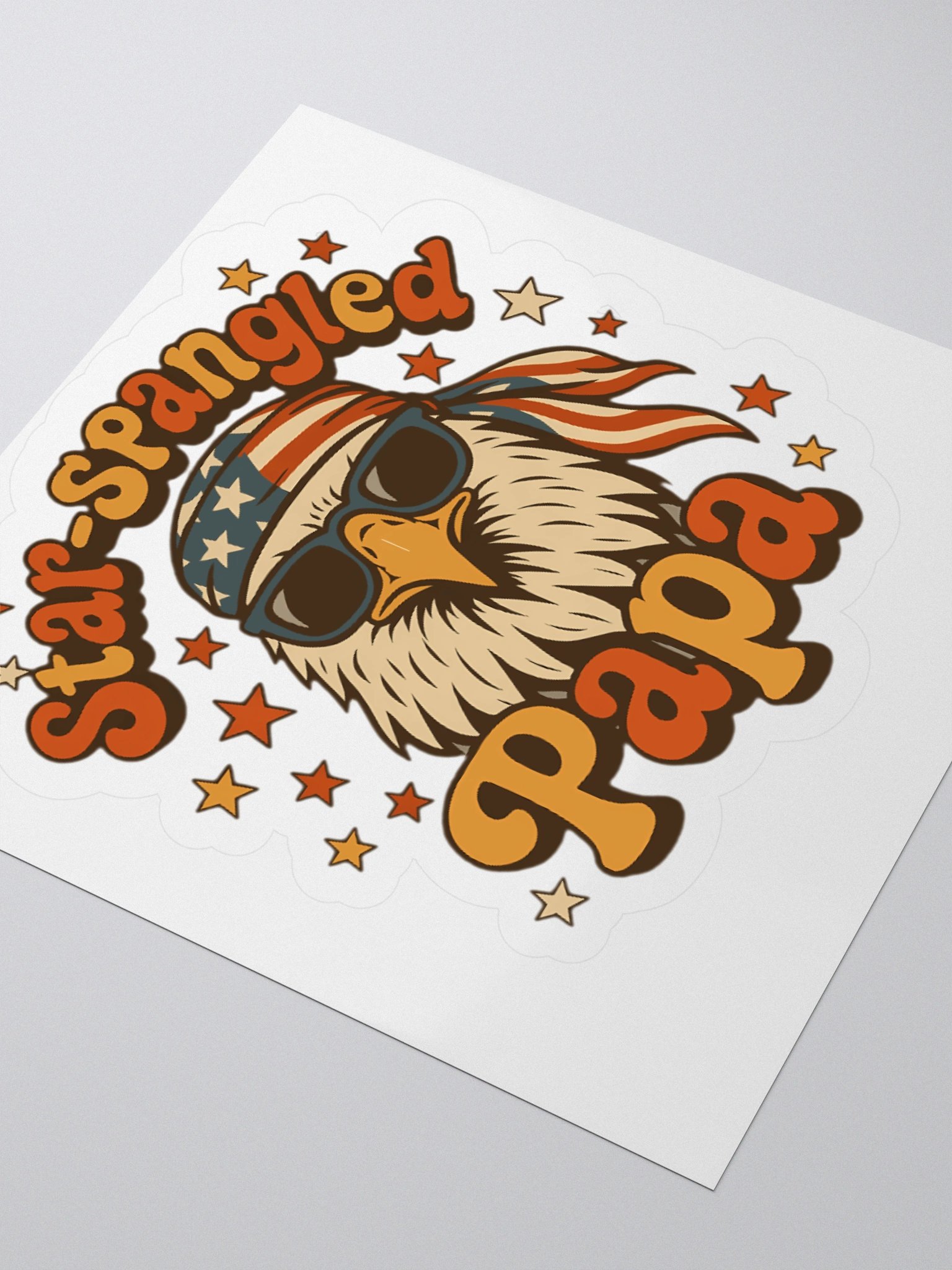 Star-Spangled Papa Eagle Sticker product image (7)