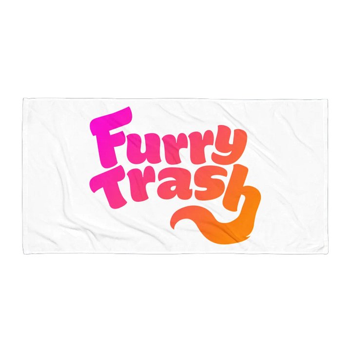 Furry Trash Towel – Bubble Logo (Sunrise Gradient) product image (1)