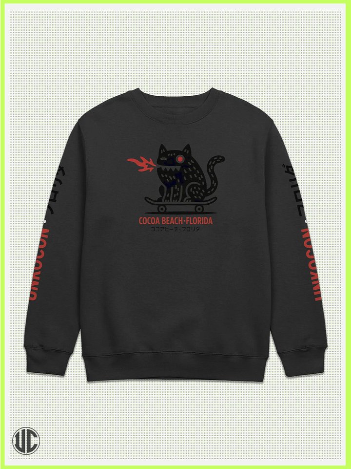 UnkoCon – Cocoa Beach FL Skater Crew Neck Sweatshirt product image (3)