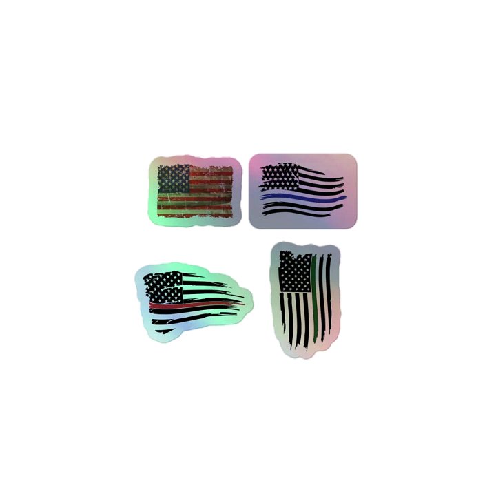 "Patriotic Pride" Holographic Sticker Set product image (1)