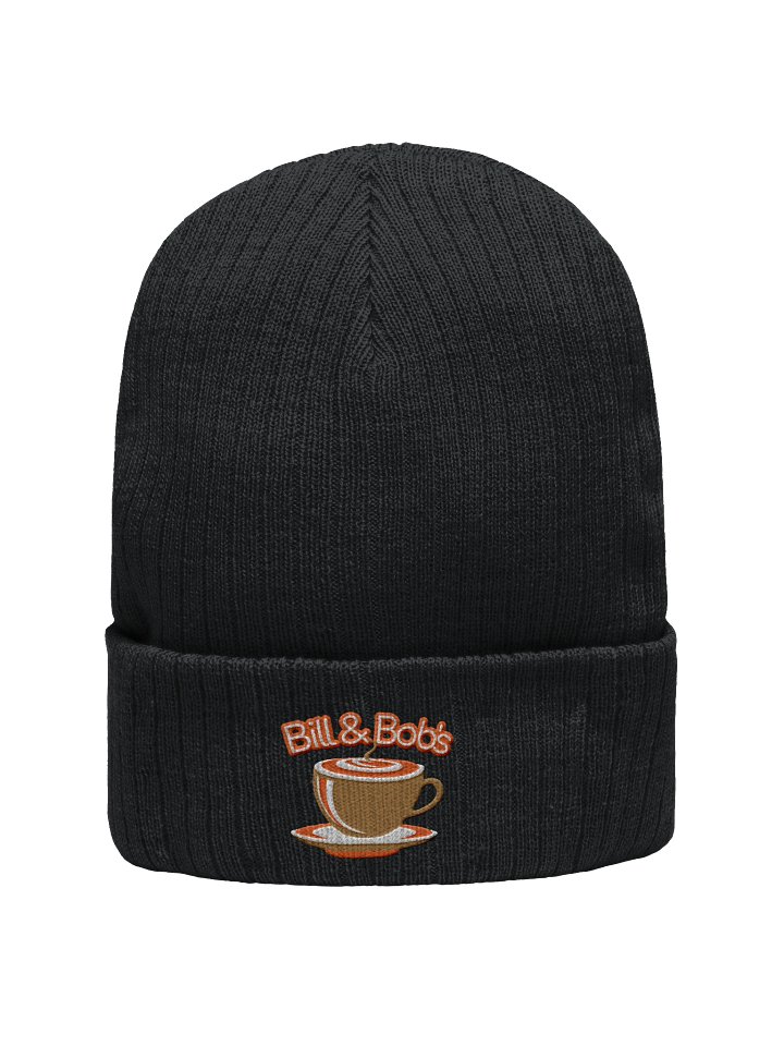 Bill and Bob's Coffee Shop Open 24/7 Beanie Hat Orange Design product image (1)