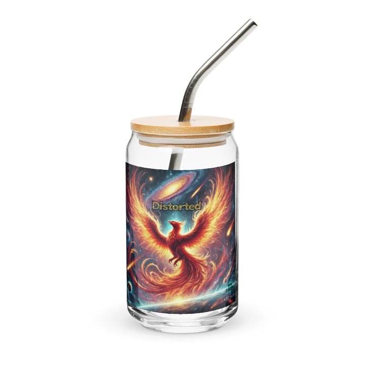 Distorted Album Cover Can Shaped Glass + Lid & Straw - Show your Support - Drinkware product image (1)