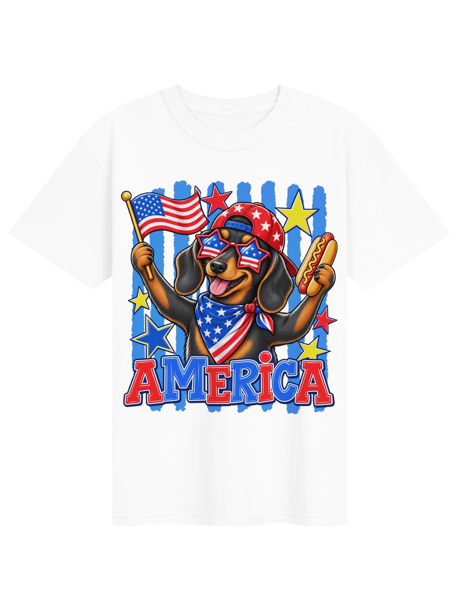 Stars Stripes & Dachshunds Tee product image (1)