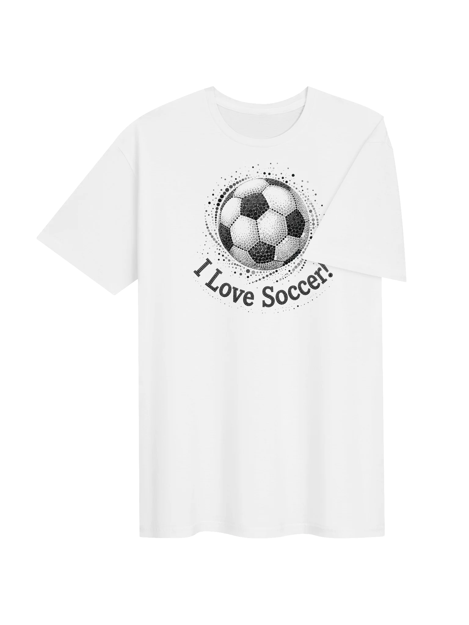 I Love Soccer Half Tone Ball Tee product image (4)