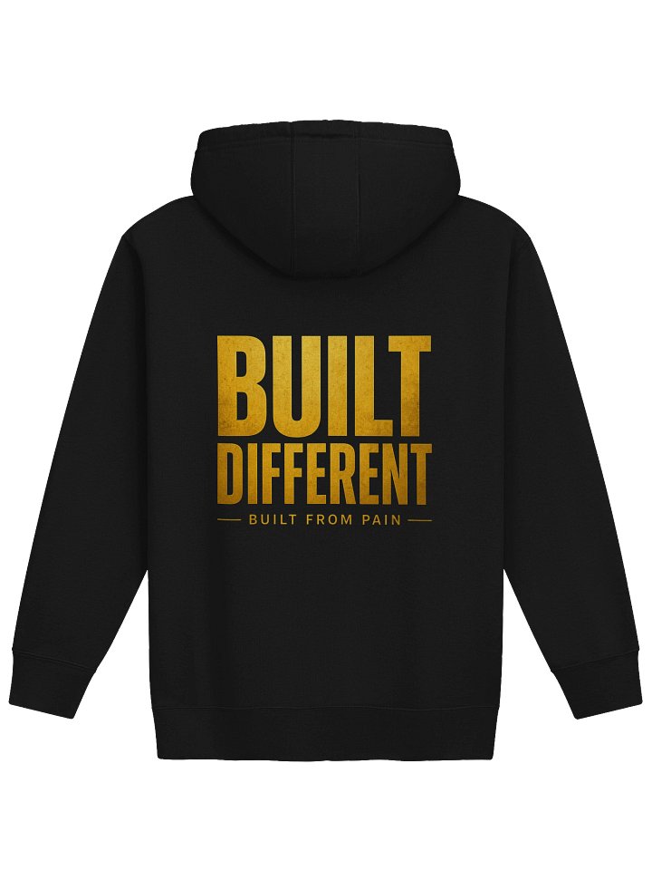 Built Different Hoodie – Black/Gold product image (1)