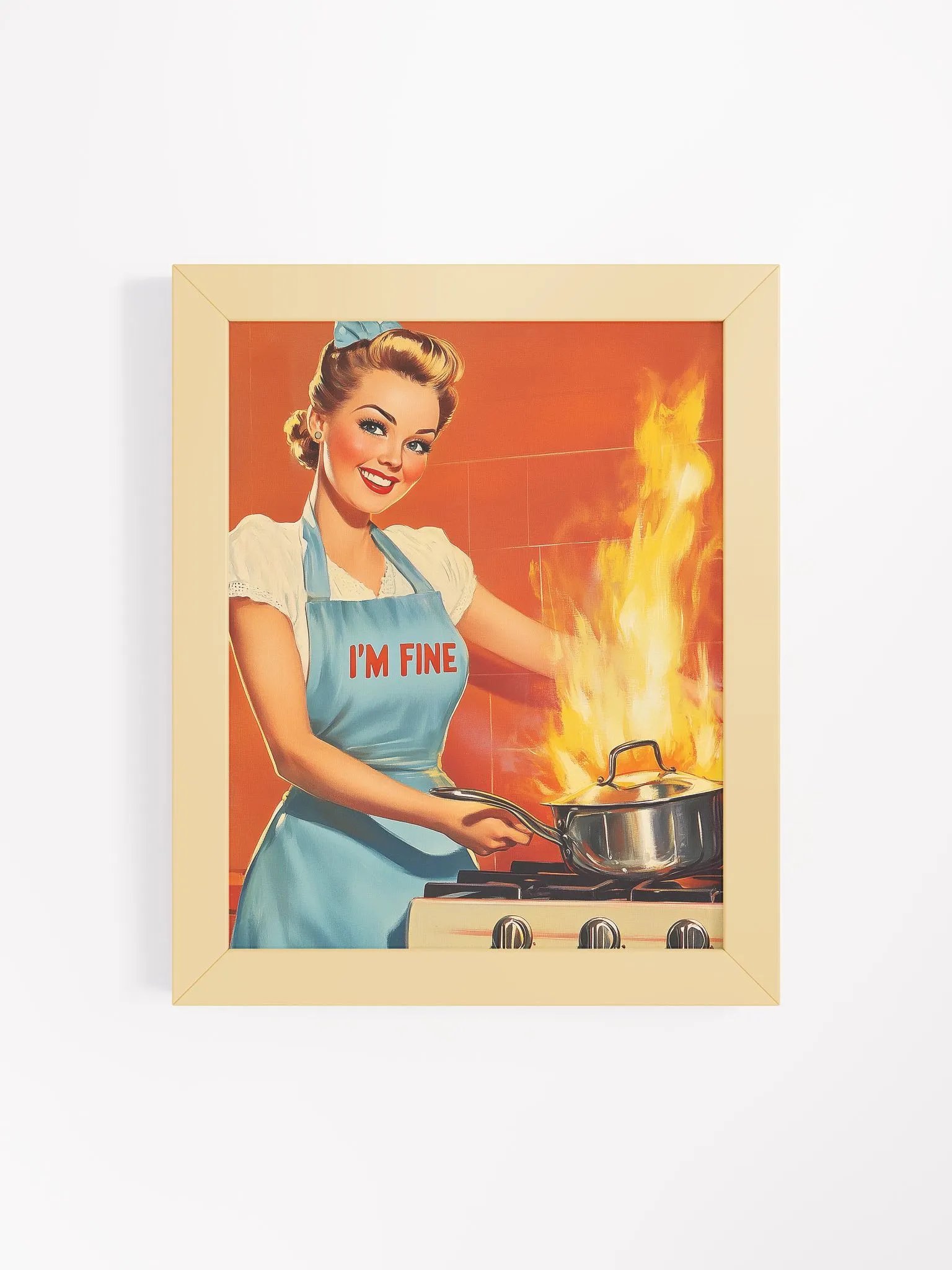“I’m Fine” Framed Retro Poster, Nostalgic Classic Humor Art Print product image (56)