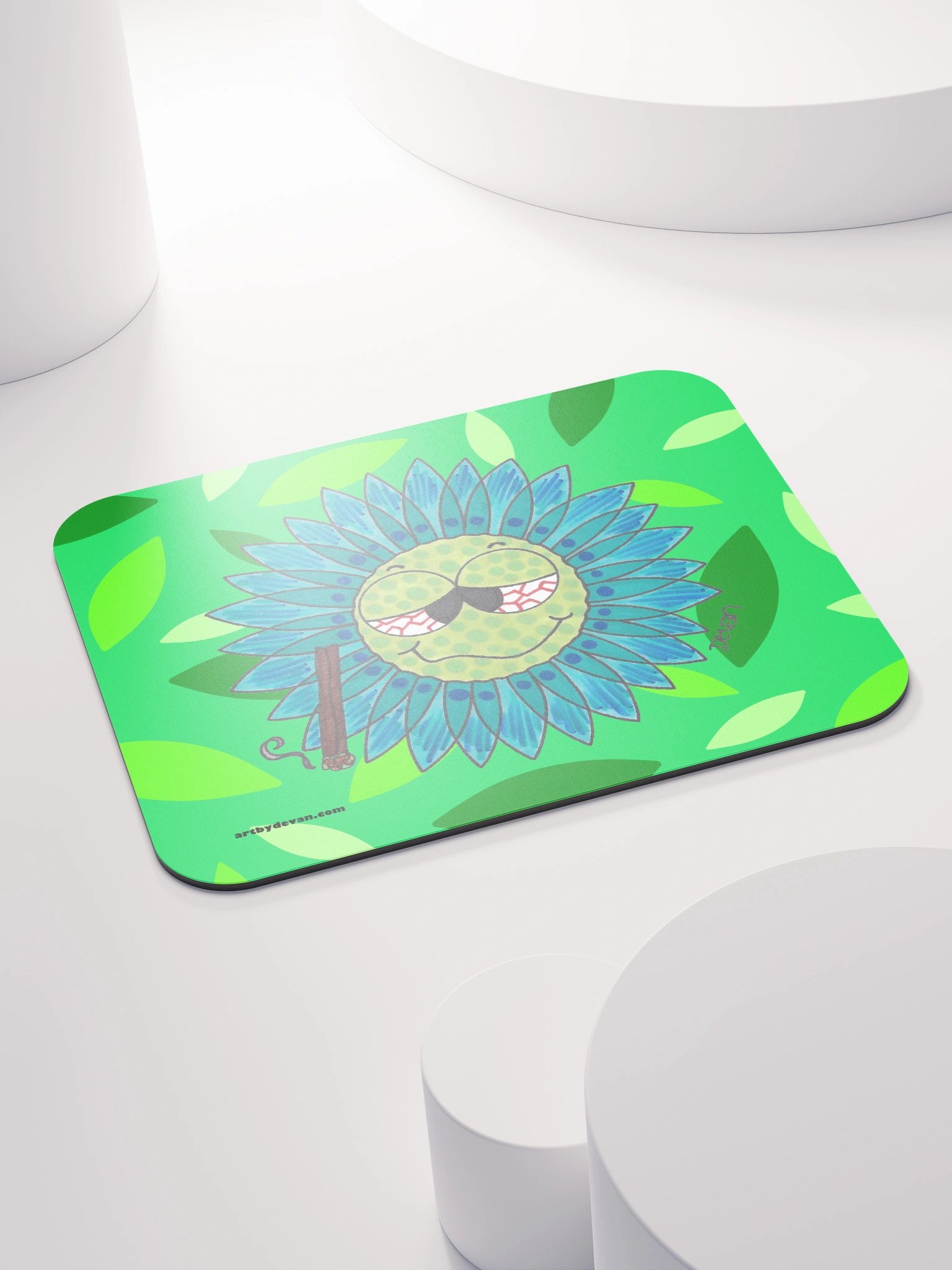 Turquoise Stoner Flower Mousepad product image (4)