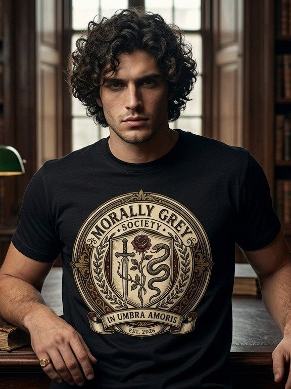 Morally Grey Society Dark Academia Bookish Crest product image (1)