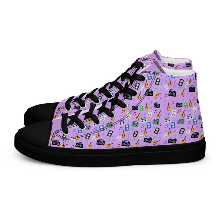 Retro Music Vibes High Top Canvas Shoes product image (1)