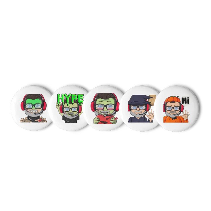Halloween Ricky Pin Buttons product image (2)
