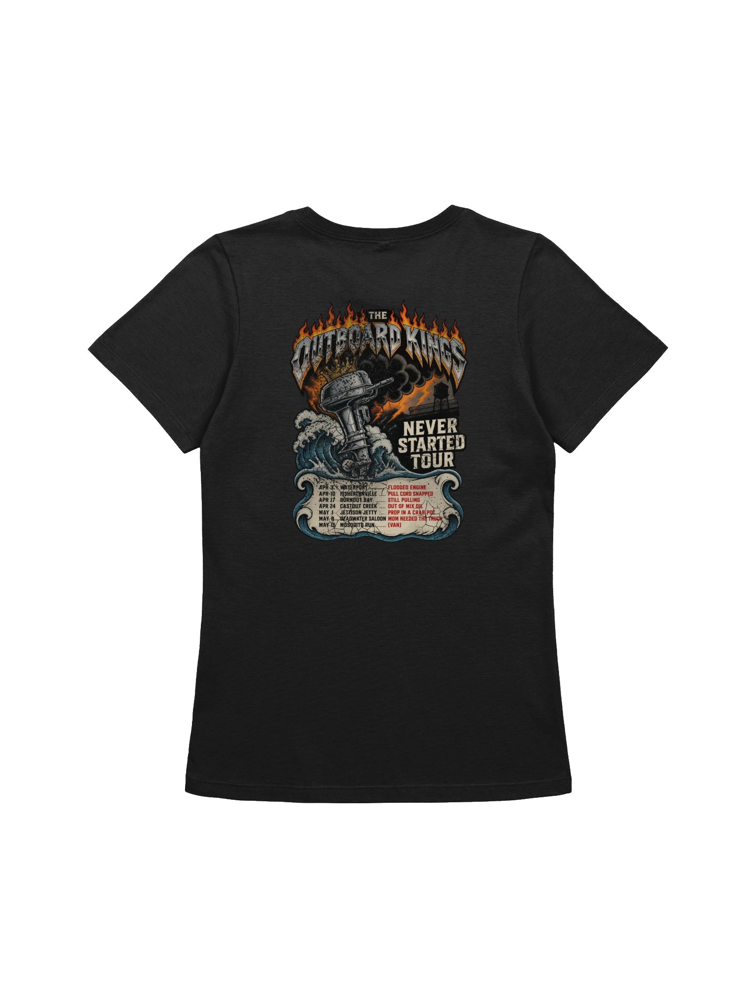 Outboard Kings - Never Started Tour - Women's Relaxed Tee product image (3)