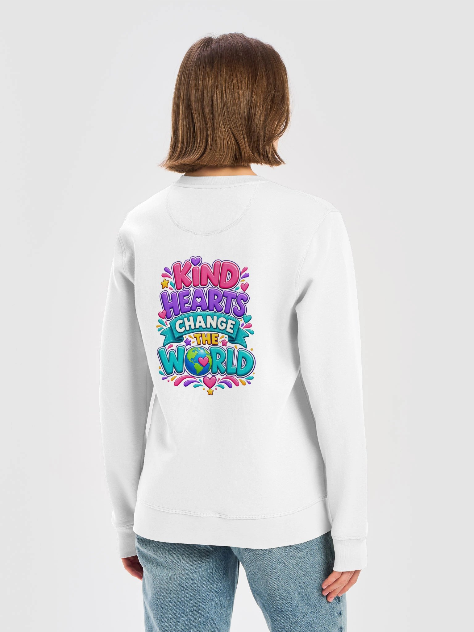 Stanley/Stella Unisex Organic Inspirational Sweatshirt - Kind Hearts Change the World. product image (1)