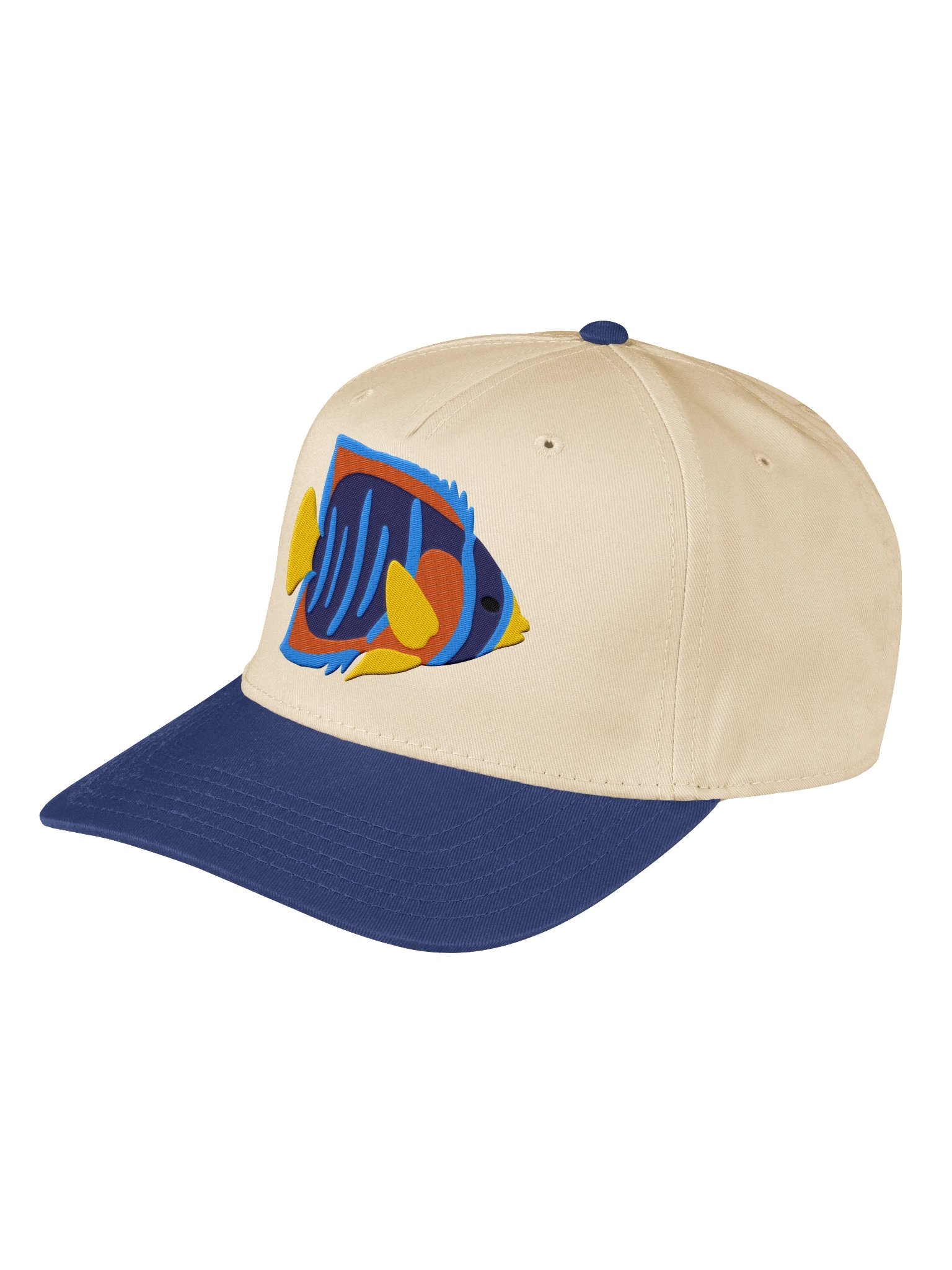 Juvenile Queen Angelfish Embroidered Mid-Profile Baseball Cap | Saltwater Reef Aquarium Fish Hat product image (3)
