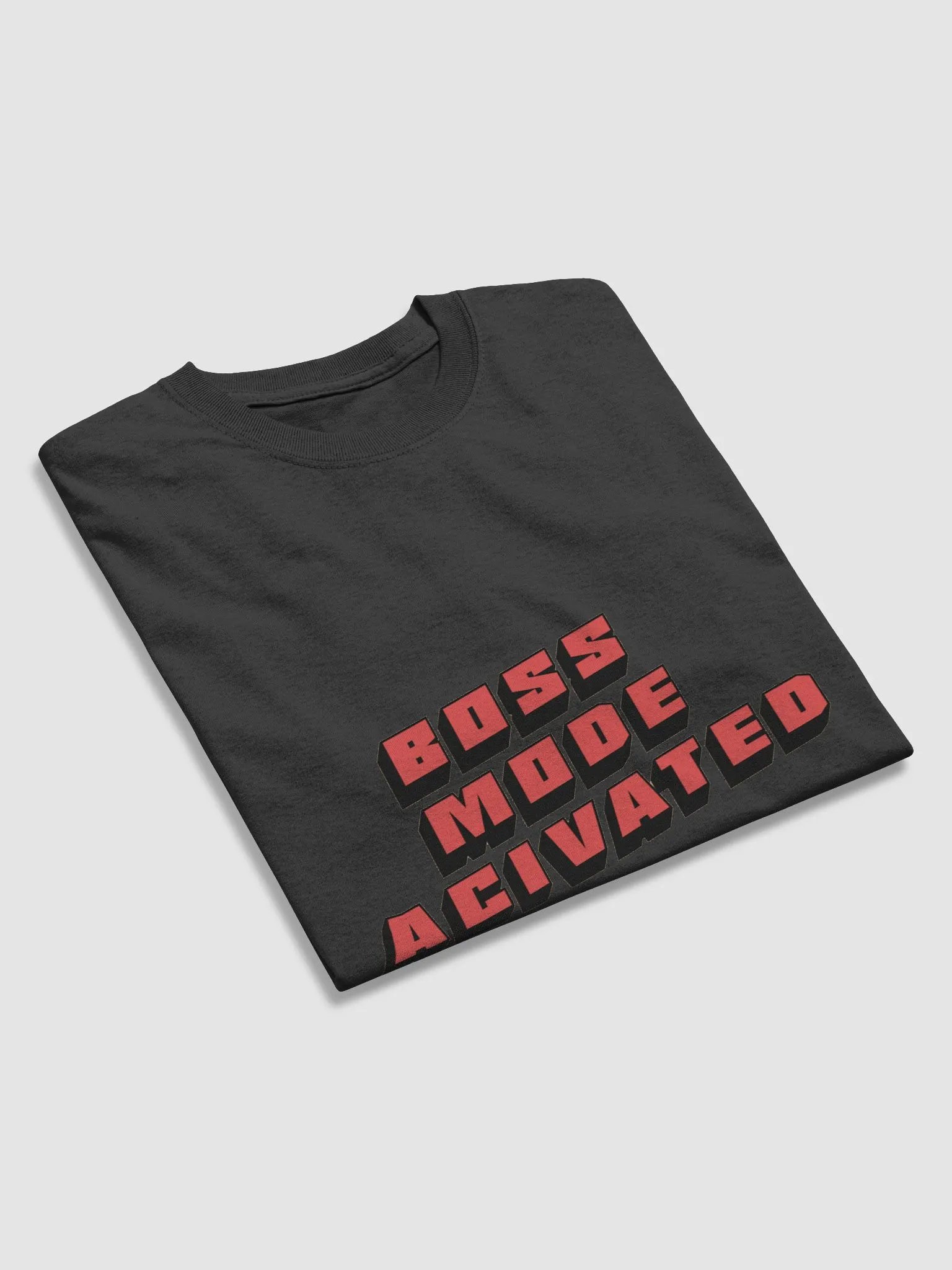"Boss mode: Activated!" Heavyweight Tee - Black product image (3)