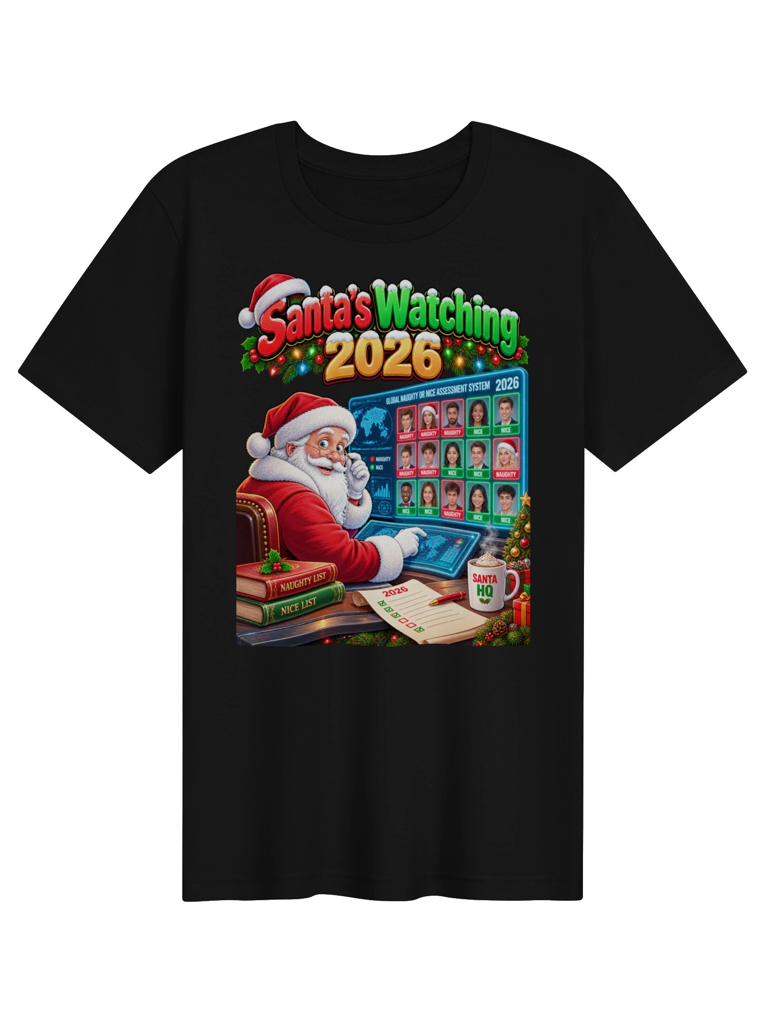 Santa’s Watching 2026 – Naughty or Nice Christmas Surveillance product image (1)