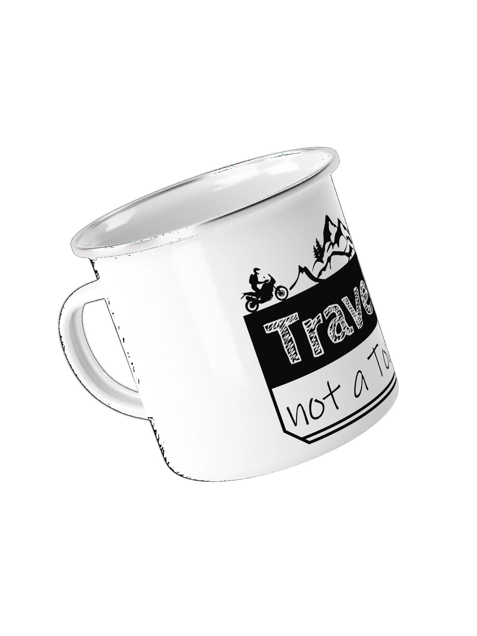 Traveler not a Tourist | Enamel Camping Mug product image (2)