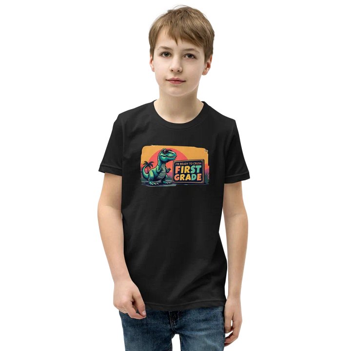 Dino Crush First Grade Youth T-Shirt product image (1)