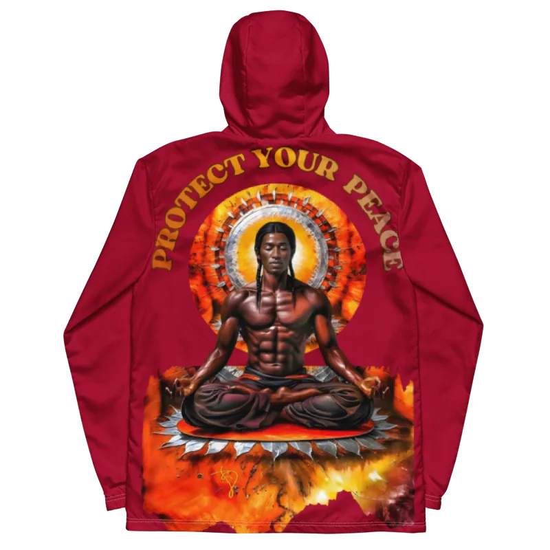 Crimson Protect Your Peace Painted Windbreaker product image (3)