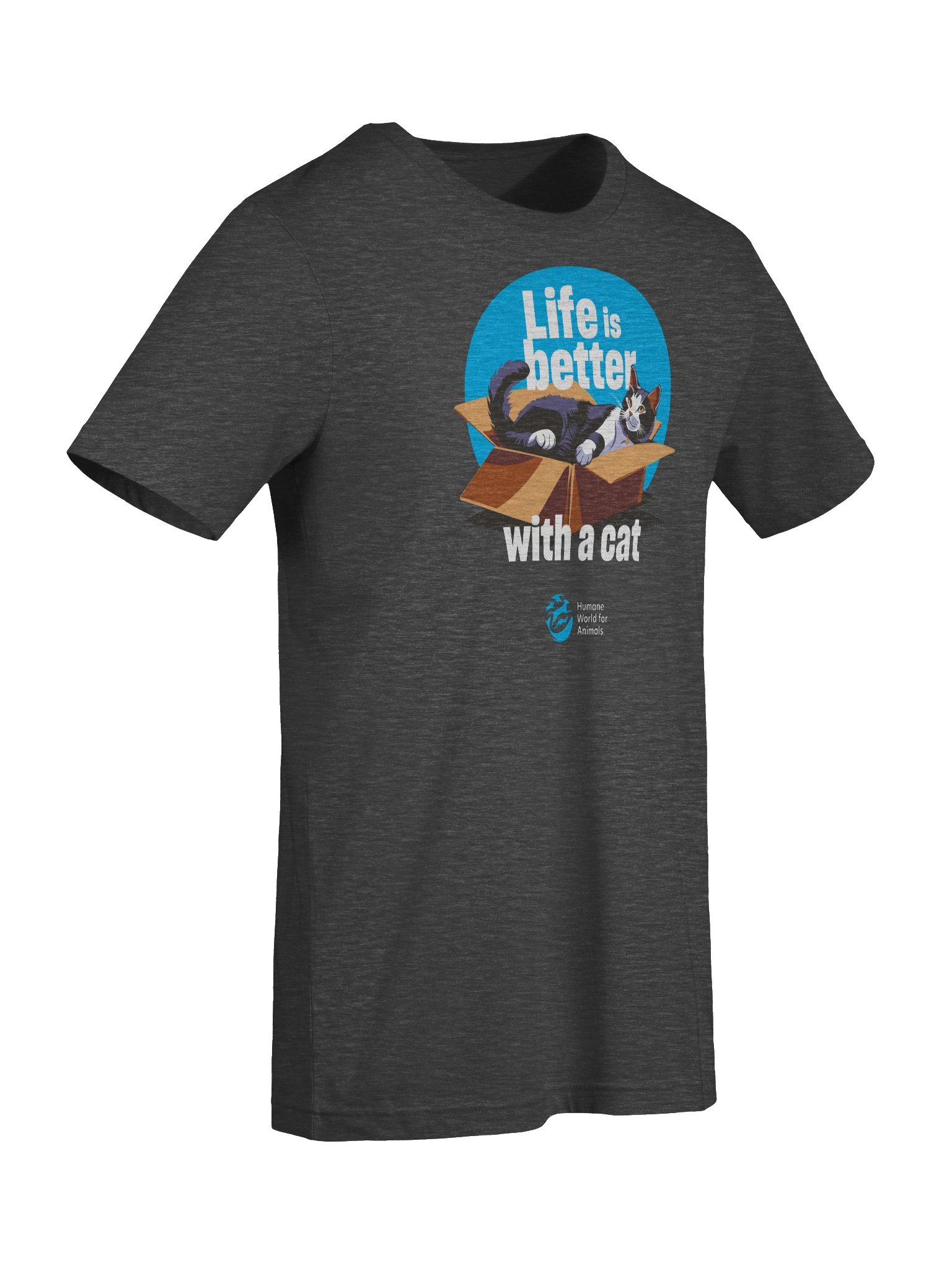 Life is better with a cat - T-shirt product image (5)