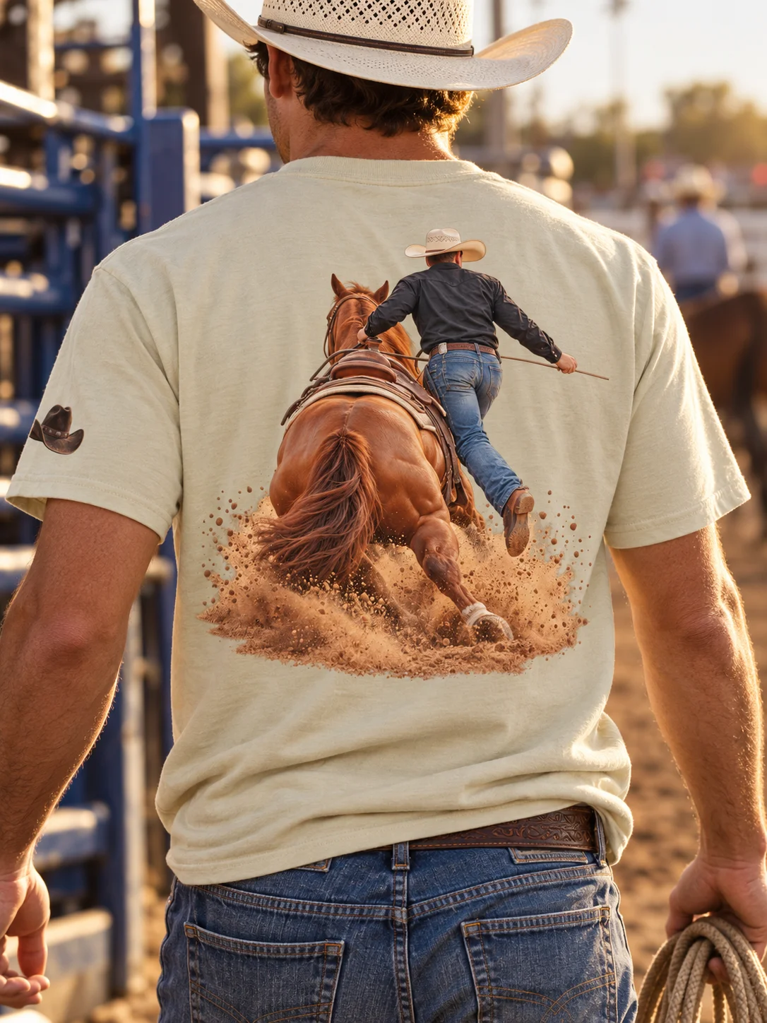 Tie-Down Roping Full Run Western T-Shirt | BROKEN RODEO™ product image (146)