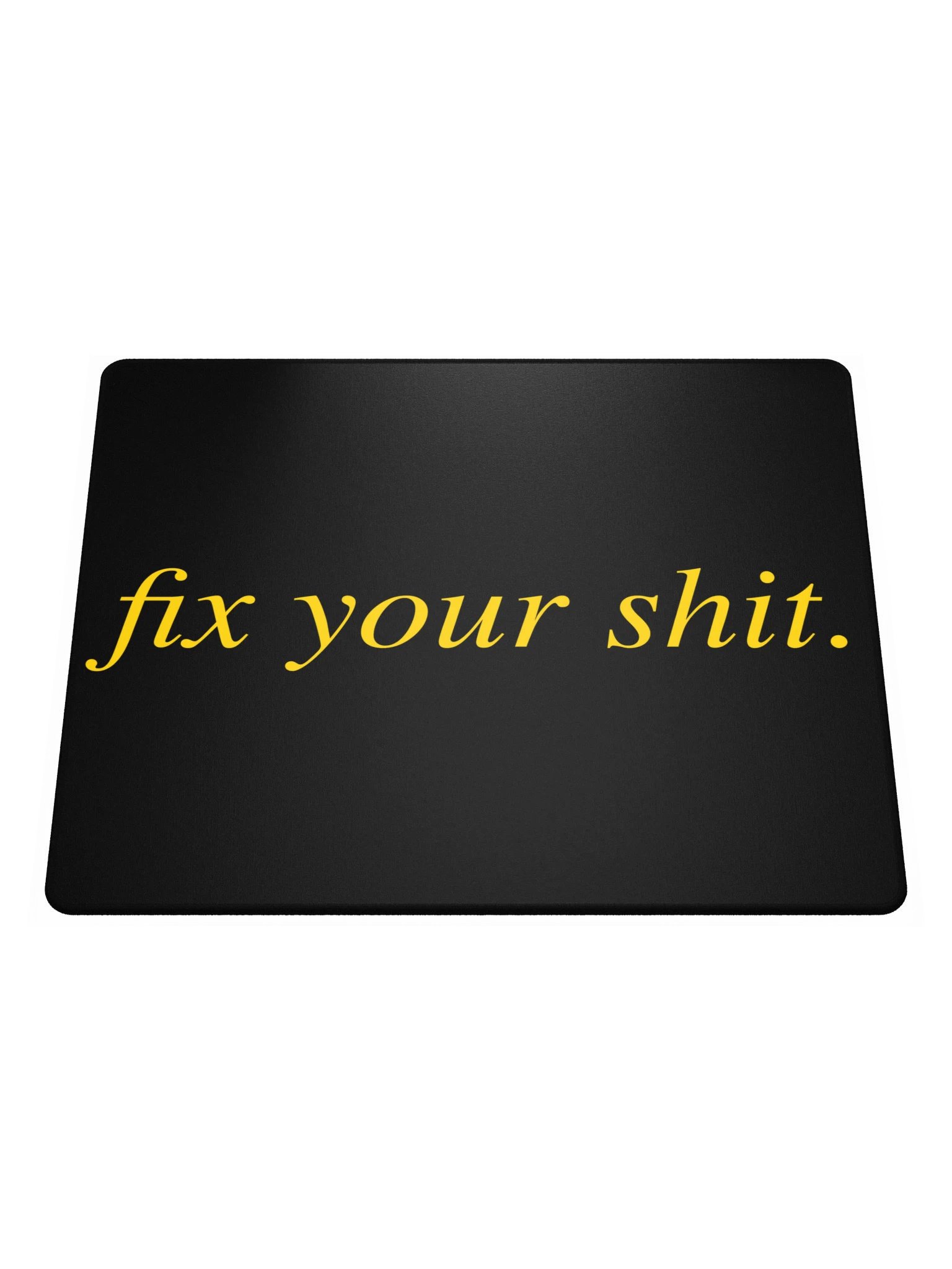 No ShopCo Gaming Mouse Pad - Phrase Yellow on Black product image (1)