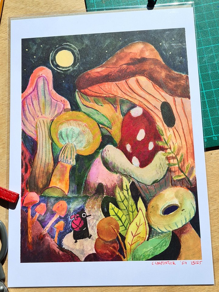 Mushroom Forest Print A4 product image (1)