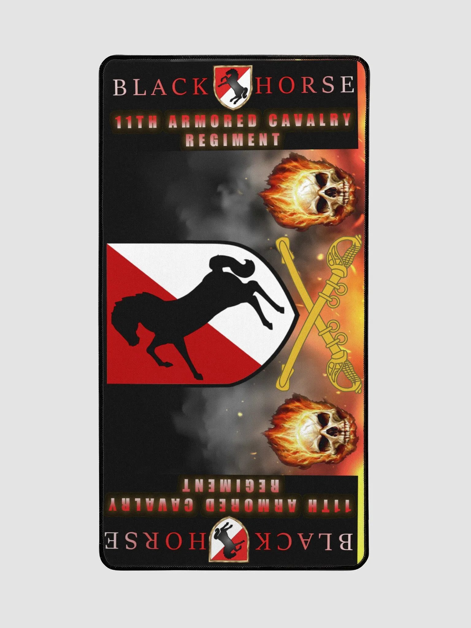 11th Armored Cavalry Black Horse Desk Mat 31.5