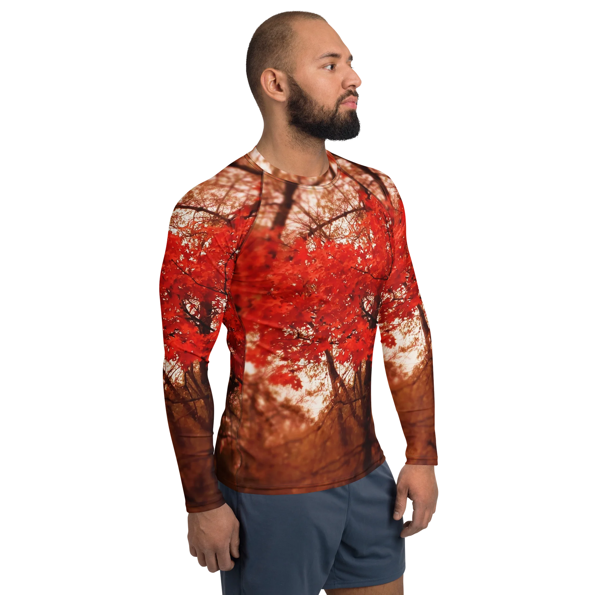 Crimson Leaves Rash Guard product image (4)