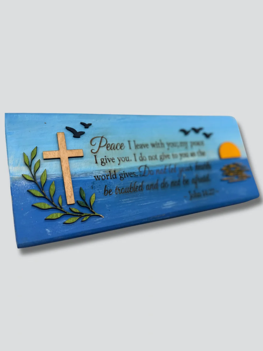 Christian-Faith Wood Sign - John 14:27 product image (2)