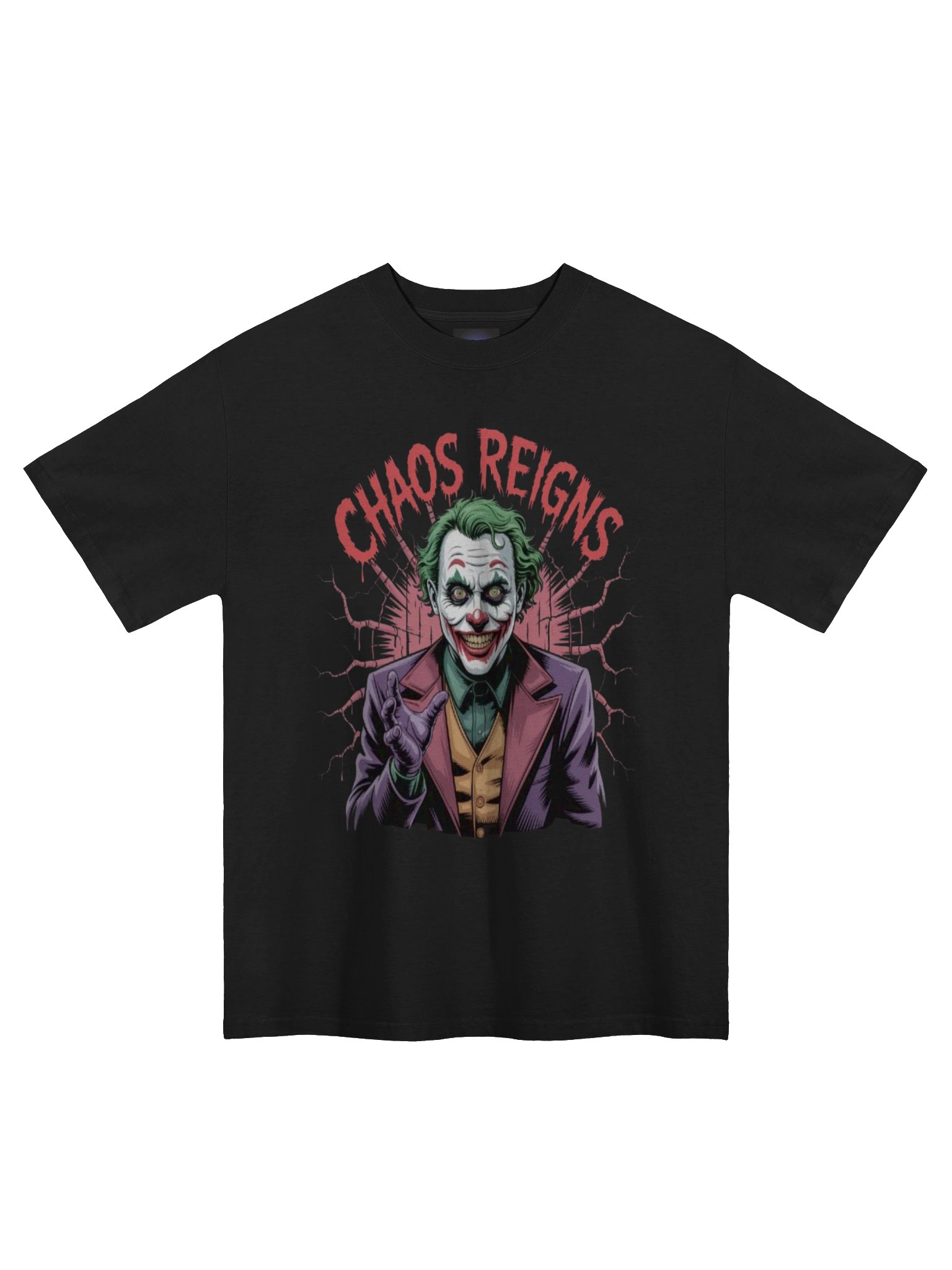 Joker 'Chaos Reigns' Oversized Faded T-Shirt product image (3)