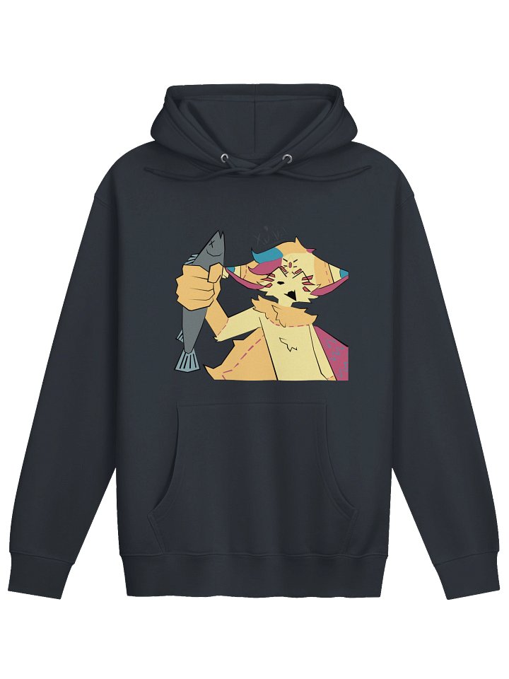 fortune holding a fish hoodie product image (7)