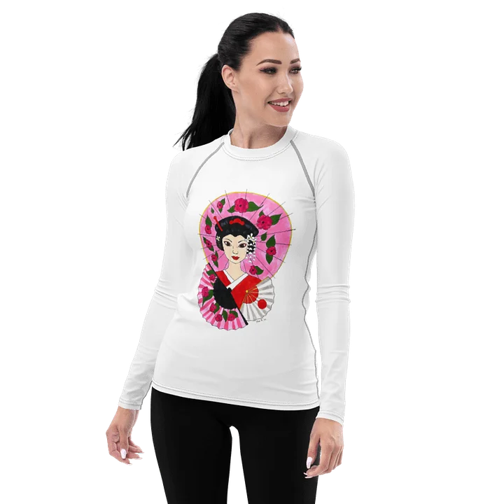 Japanese Geisha (art by Dina R.) - Women's Rash Guard product image (1)
