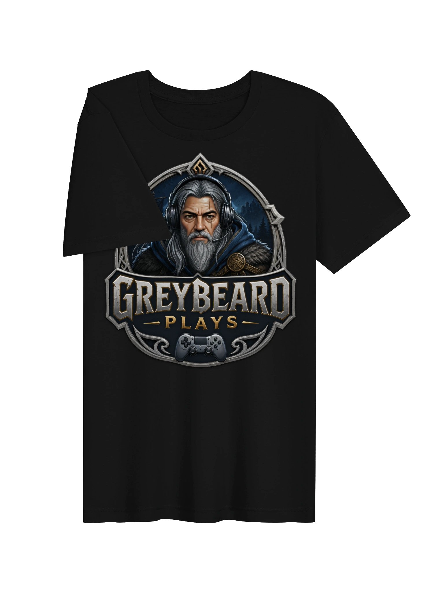 Greybeard Plays Fantasy Gaming Logo Tee product image (3)