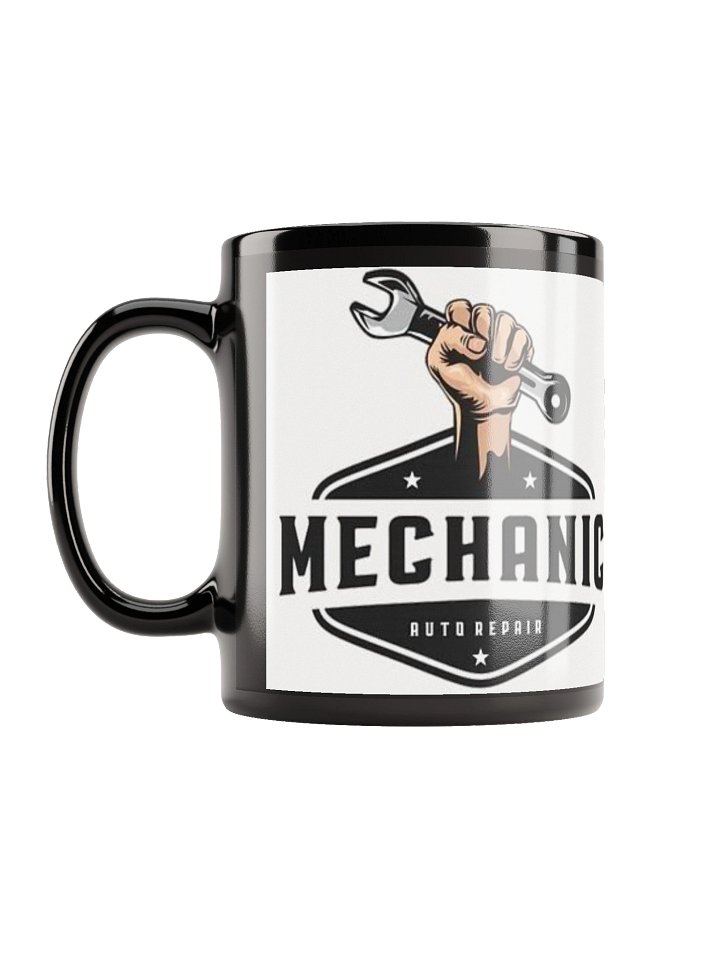 Black Glossy Mug | Mechanic Auto Repair Mug | Garage Life Coffee Mug | Automotive Technician Gift | Car Enthusiast Cup product image (1)