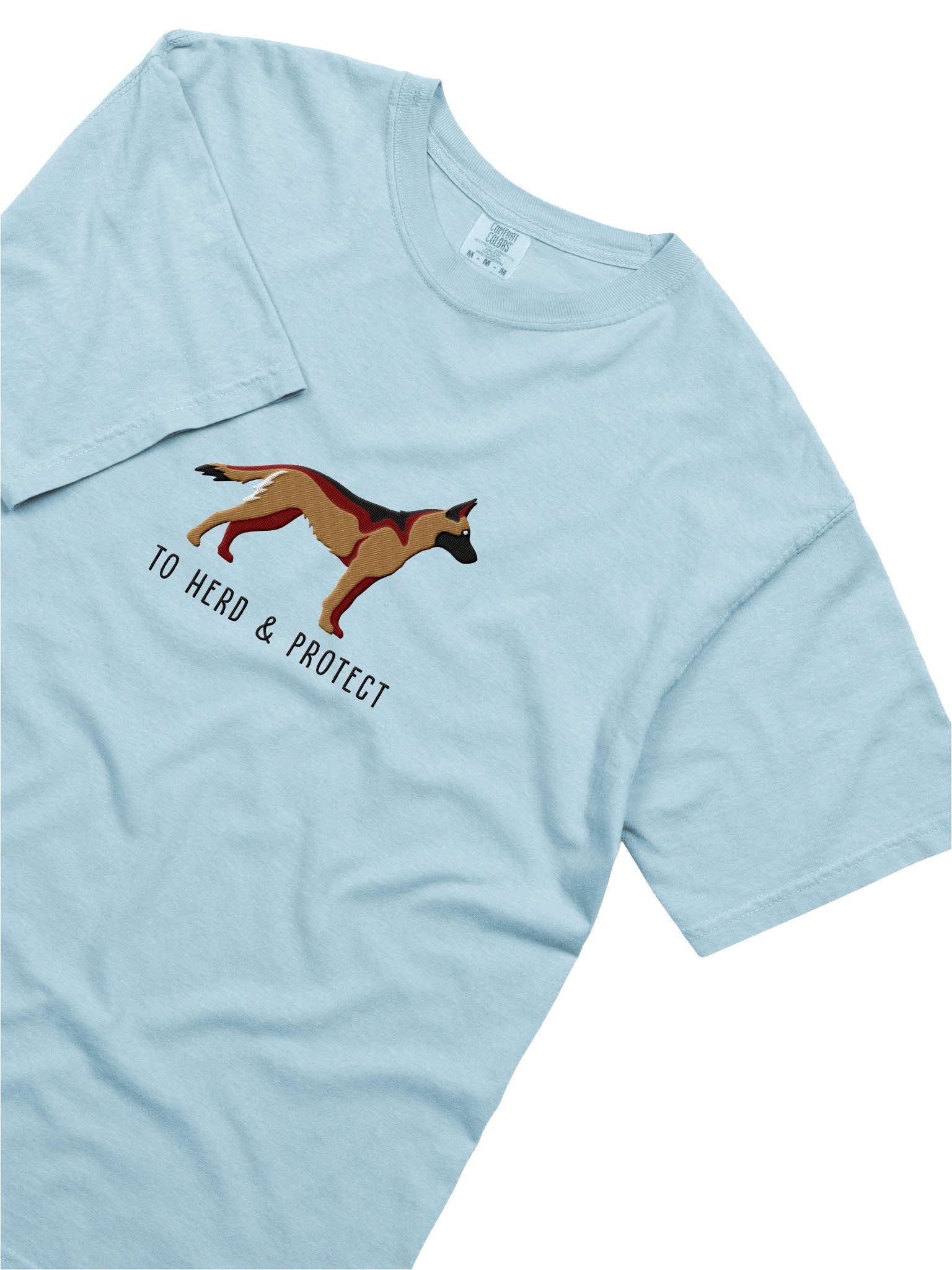 To Herd and Protect T-Shirt(Embroidered) of a Belgian Malinois(Sable) product image (8)