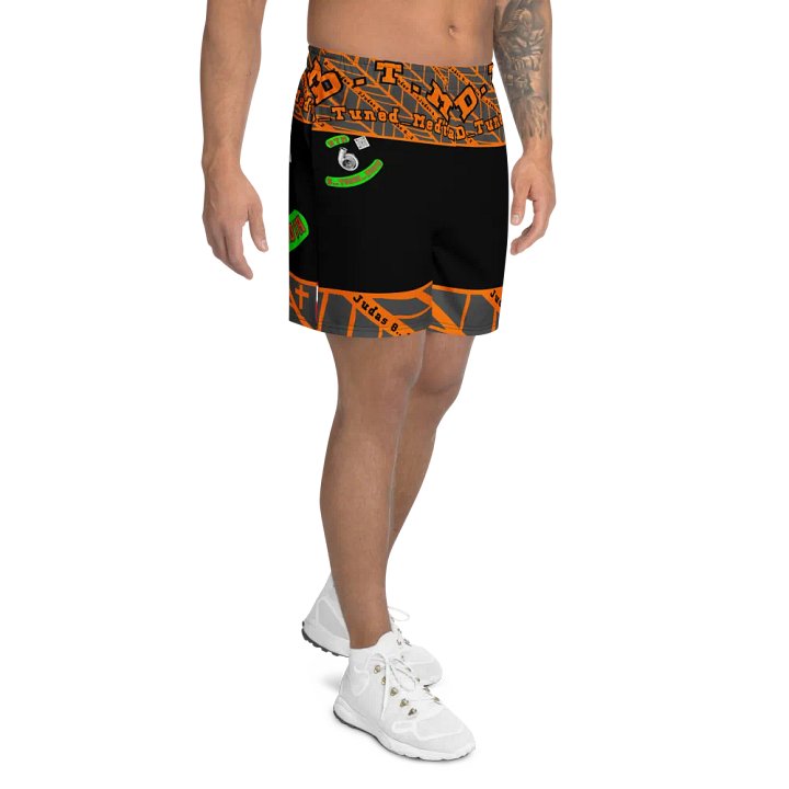 D-Tuned Media All-Over Print Athletic Long Shorts product image (2)